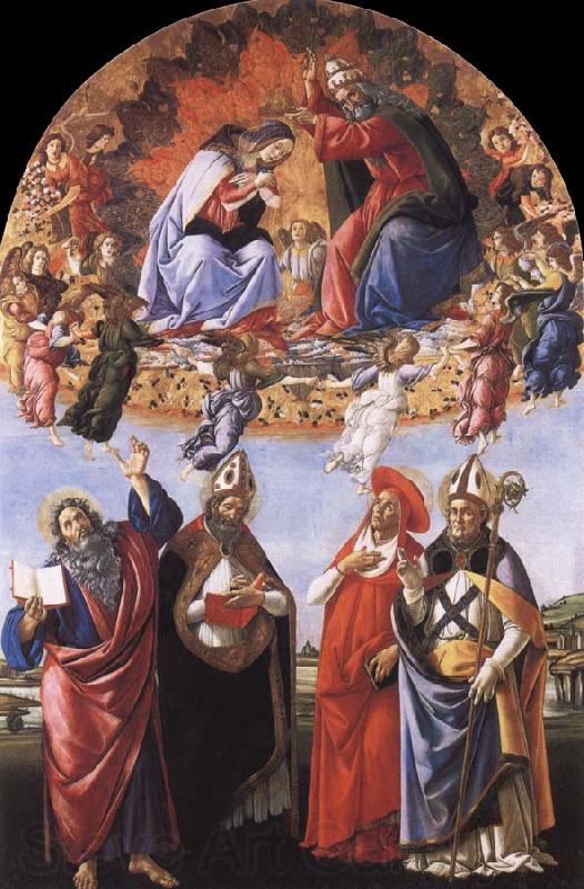 Sandro Botticelli The Coronation of the Virgin Norge oil painting art